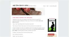 Desktop Screenshot of eatthedamncake.com