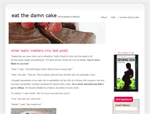 Tablet Screenshot of eatthedamncake.com